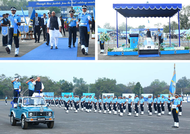 Defence Minister Reviews Combined Graduation Parade At Air Force 